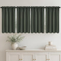 MIULEE Set of 4 Dark Mallard 45 Inch Short Blackout Kitchen Window Curtains | by MIULEE