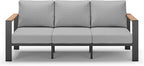 Aluminum Outdoor Patio Furniture 3 Seats, All-Weather Outdoor Patio Sofa by ComfCove
