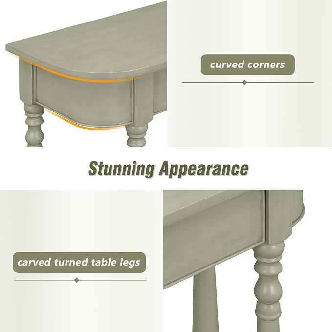 Retro Curved Console Table - Image 4