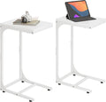 WLIVE C-Shaped End Table Set of 2, Small Couch Side Tables by WLIVE
