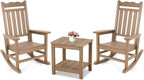 Stoog 3-Piece Patio Bistro Set, All-Weather Rocking Chairs Set of 2 by Stoog