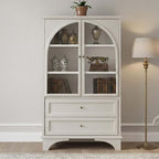 52" Tall Display Cabinet with Glass Doors, Glass Display Case Storage Cabinets by Unknown