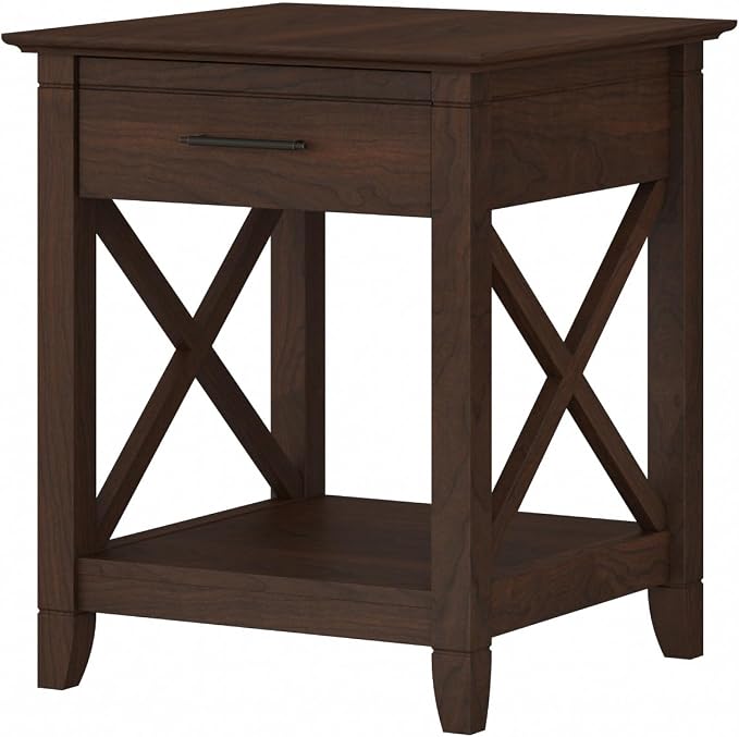 Bush Home End Table with Drawer, Nightstand with Storage, Living Room and by BushHome