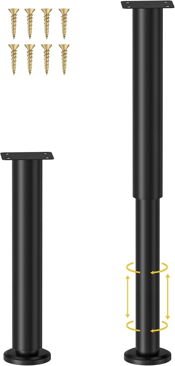 Wlrrcwdttc 2 Pcs Adjustable Height Bed Support Legs by Wlrrcwdttc