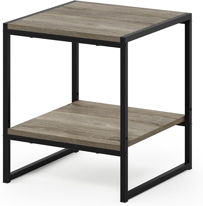 Furinno FM19122GYW Camnus Modern Living 2-Tier End Table, French Oak Grey - Image 5