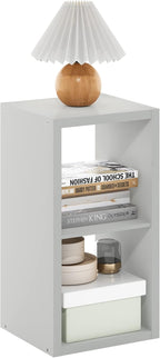 Furinno Cubicle Open Back Decorative Cube Storage Organizer, Light Grey by Furinno-FitsYourSpaceFitsYourBudget