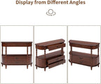 Solid Wood Retro Curved Console Table - Image 9