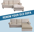 H.VERSAILTEX Sectional Couch Covers 1 Piece Chaise Slipcover L Shape Separate - Image 7