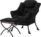 Tiita Lazy Chair with Ottoman, Comfy Leisure Sofa Armchair with Ottoman by TiitaHome