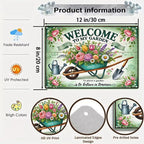 Bestylez Gardening Gifts Vintage Gardening Signs Welcome to My Garden Tin Sign for Home Garden Greenhouse Living Room Bedroom Yard Cottage Outdoor Decor 8X12 Inch (3357) - Image 2