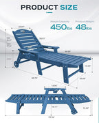 Ciokea Outdoor Chaise Lounge Chair Set of 2, Patio Lounge Chairs - Image 3