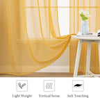 MIULEE 2 Panels Fall Sheer Curtains - Image 4