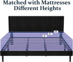 HAOARA King Size Bed Frame, King Size Platform Bed Frame and Velvet Upholstered - Image 7