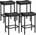 HOOBRO Bar Stools, Counter Height Stools, Saddle Barstools, 24.8 Inches by HOOBRO