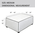 Super Stretch Ottoman Cover- Soft Form Fit Ottoman Cover Rectangular Ottoman - Image 3