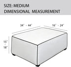 Super Stretch Ottoman Cover- Soft Form Fit Ottoman Cover Rectangular Ottoman - Image 3