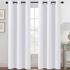 H.VERSAILTEX White Curtains for Bedroom Thermal Insulated Room Darkening Living by HVERSAILTEX