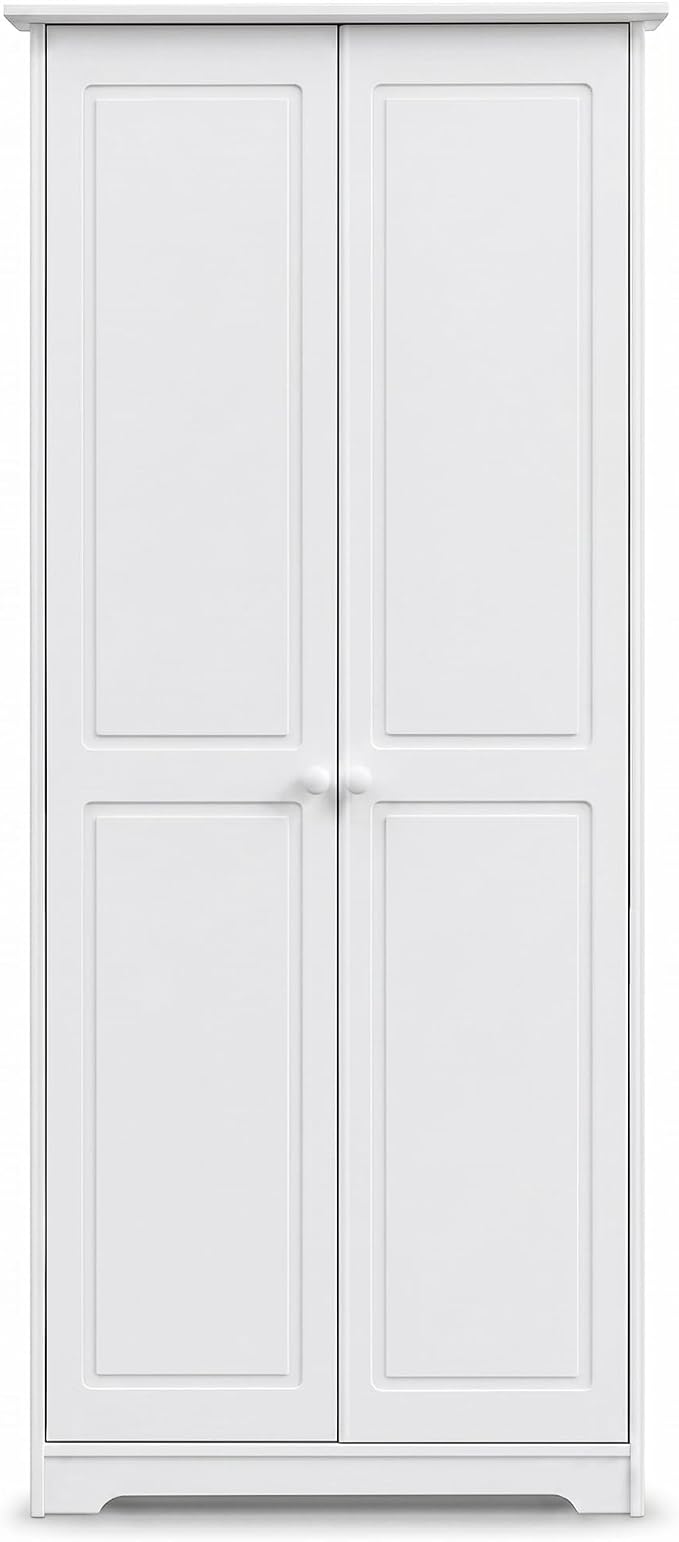 From the Tree Furniture Solid Pine Pantry Cabinet — 72" Tall White Kitchen - Image 2