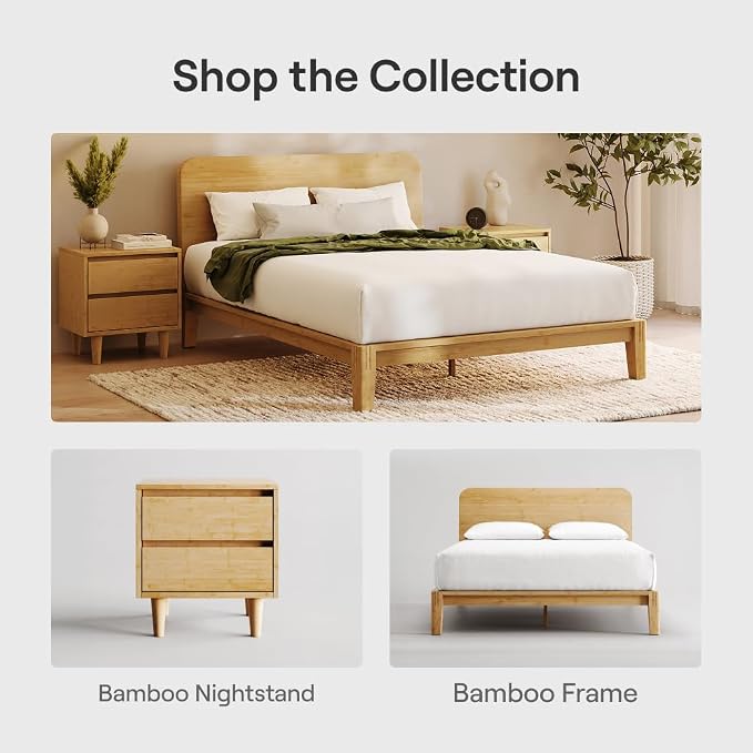 Nectar Bamboo Platform Bed Frame & Headboard - Image 8