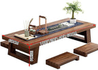 Solid Wood Japanese Style Tea Table, Low Long Coffee Table - Image 4