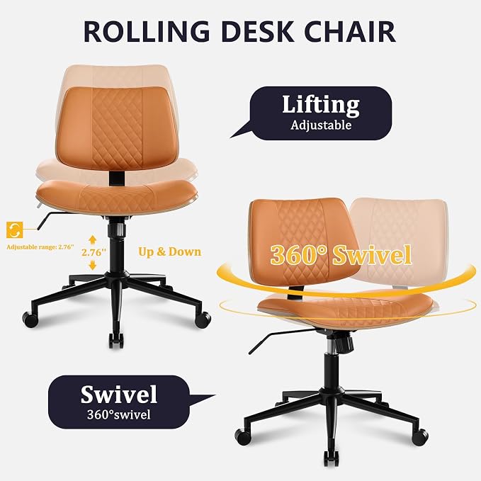 Modern Armless Office Chair - Image 5