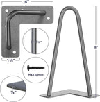 SMARTSTANDARD 8 Inch Heavy Duty Hairpin Furniture Legs, Metal Home DIY Projects - Image 2