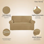 Easy-Going Stretch Loveseat Couch Covers Washable Golden | 1-Piece Loveseat - Image 3