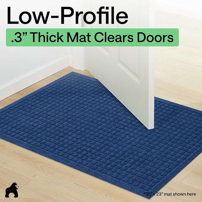 GORILLA GRIP® Ultra Absorbent Front Door Mat Outside Entrance, Traps Dirt and - Image 8