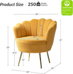HULALA HOME Velvet Accent Chairs Set of 2 - Image 2