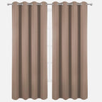 Blackout Curtains 52 x 90 Inch Long Cappuccino Curtains Set of 2 Panels Room - Image 2