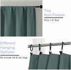 Simplebrand Dark Green Blackout Curtains - Image 4
