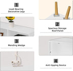 YAHARBO White Bookshelf, 3 Tier Book Shelf - Image 6