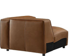 Modway Auren Vegan Leather Right Modular Armchair in Coffee - Image 7