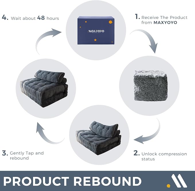 MAXYOYO Folding Sofa Bed, Convertible Sleeper Chair - Image 5