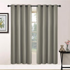 Yakamok Room Darkening Curtains 52x72 inch Length Taupe-Living Room | 2 panels by Yakamok
