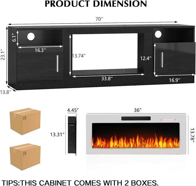 Lemberi Fireplace tv Stand - Image 2