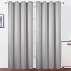 Blackout Curtains 52 x 120 Inch Long Light Grey Curtains Set of 2 Panels Room by Lemomo