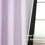 Lilac and Greyish White Ombre Blackout Curtains - Image 5