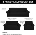 Peryiter 3 Pcs Couch and Loveseat Covers Set Sofa Cover - Image 2