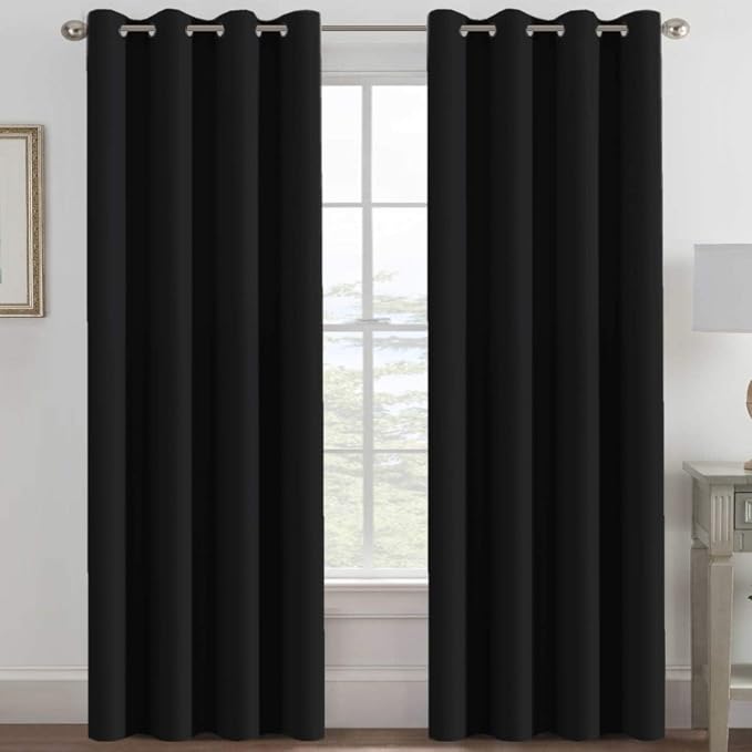 H.VERSAILTEX Blackout Curtains for Bedroom Black Out Curtains 90 inch Thermal by HVERSAILTEX