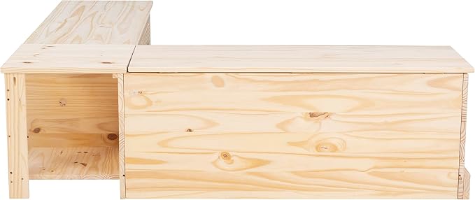 Linon Harris Unfinished Wood Backless Nook - Image 10