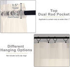 Extra Long Sheer Cream Curtains - Image 4