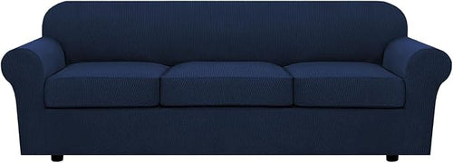4 Piece Stretch Sofa Covers for 3 Cushion Couch Covers Furniture Slipcovers for by HVERSAILTEX