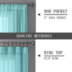 Tollpiz Sheer Curtain Linen Textured Bedroom Curtains Sheer Light Filtering Rod - Image 5