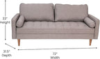 Flash Furniture Hudson Mid-Century Modern Sofa - Image 3
