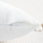 CaliTime Decorative Couch Throw Pillow Covers 24 X 24 Inches True White | Pack - Image 3