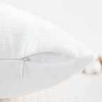 CaliTime Decorative Couch Throw Pillow Covers 16 X 16 Inches True White | Pack - Image 3