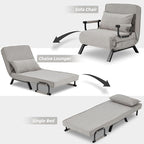 Hupmad Convertible Bed Sleeper Chair, Tri-fold Upholstered Armchair Sleeper - Image 4