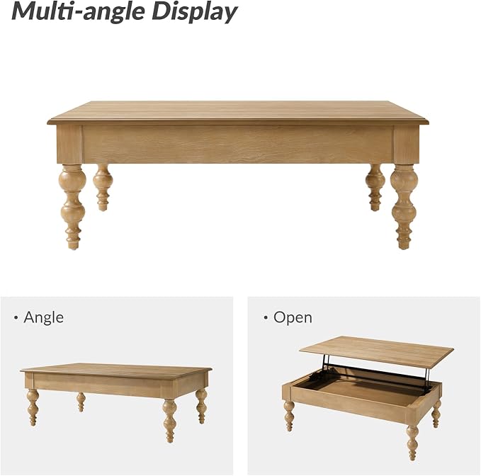 HULALA HOME Coffee Table Lift Top - Image 7
