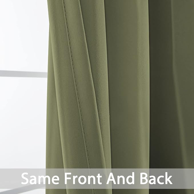 Yakamok Sage Room Darkening Window Curtains 52x36 Inch - Image 3